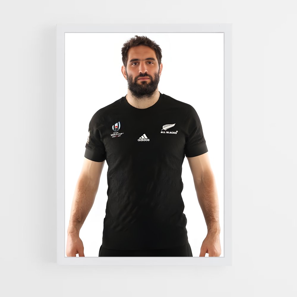 Poster Sam whitelock – affiche Rugby (vue 3)